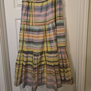 Vilagallo Multicolor Striped Maxi Skirt